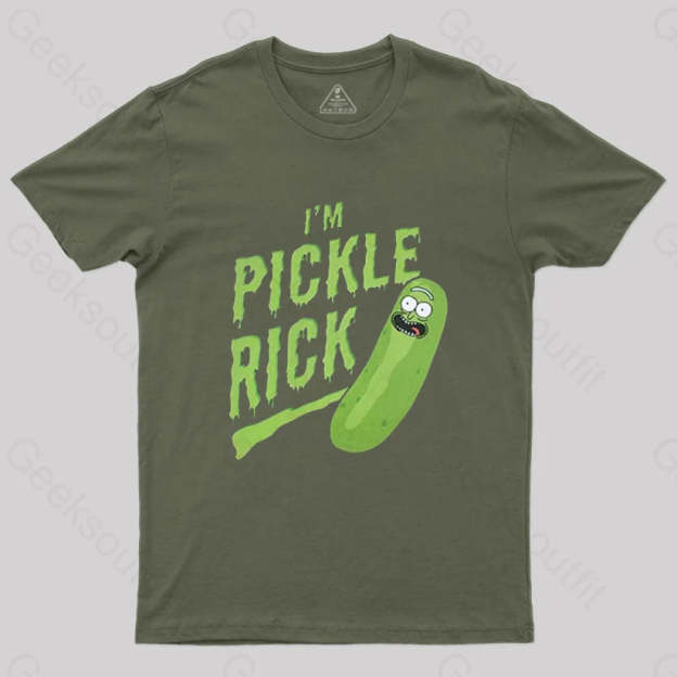 Pickle Rick T-Shirt Army Green / S