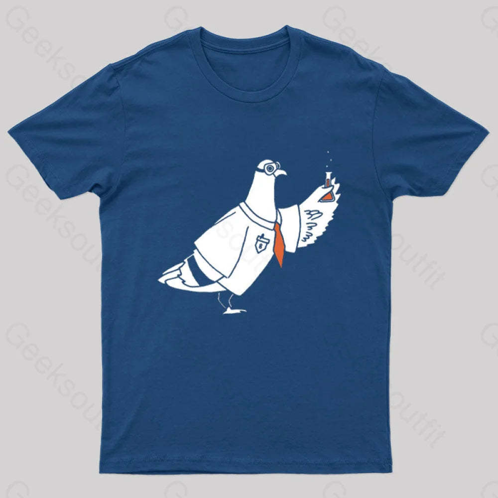 Pigeon Scientist T-Shirt Navy / S