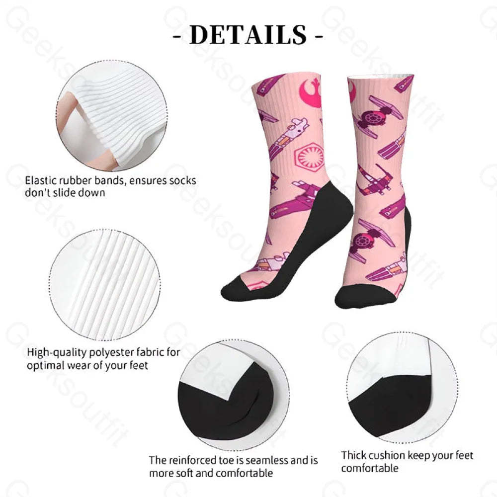 Pink Aircraft Men’s Socks