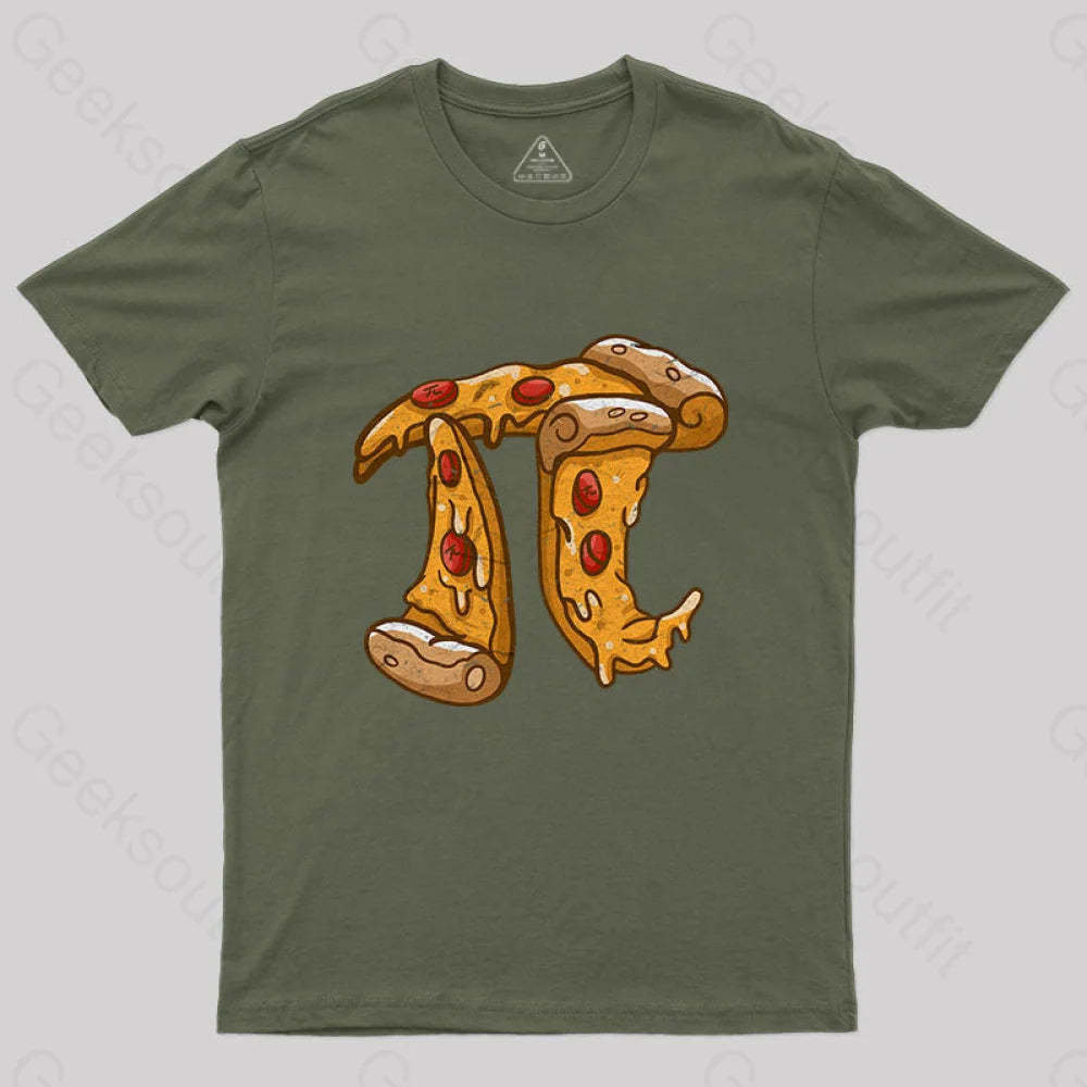 Pizza Pi T-Shirt Army Green / S Yc