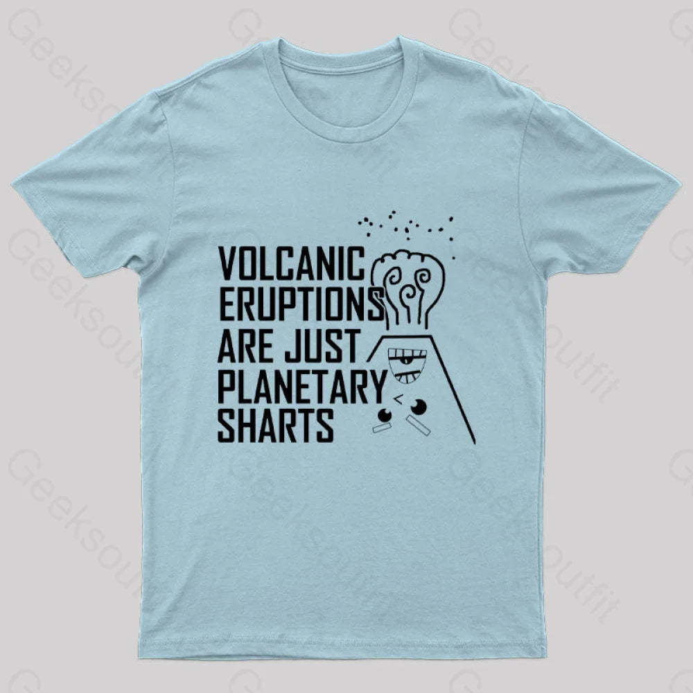 Planetary Sharts Geek T-Shirt Light Blue / S