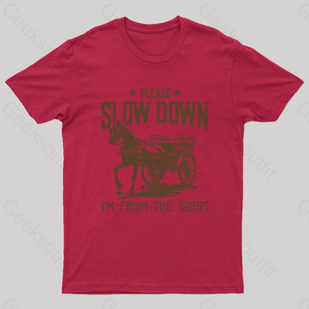 Please Slow Down I‘m From The 1900S T-Shirt Red / S