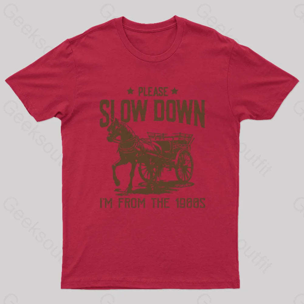 Please Slow Down I‘m From The 1900S T-Shirt Red / S