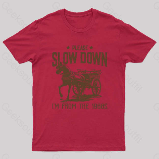 Please Slow Down I‘m From The 1900S T-Shirt Red / S