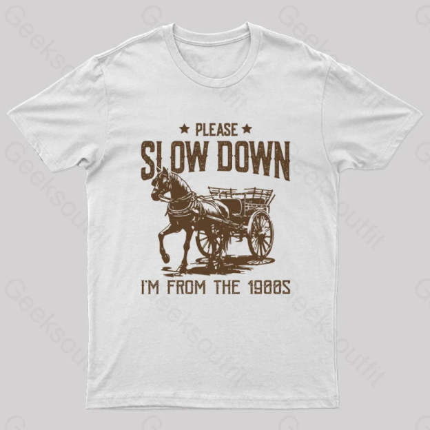 Please Slow Down I‘m From The 1900S T-Shirt White / S