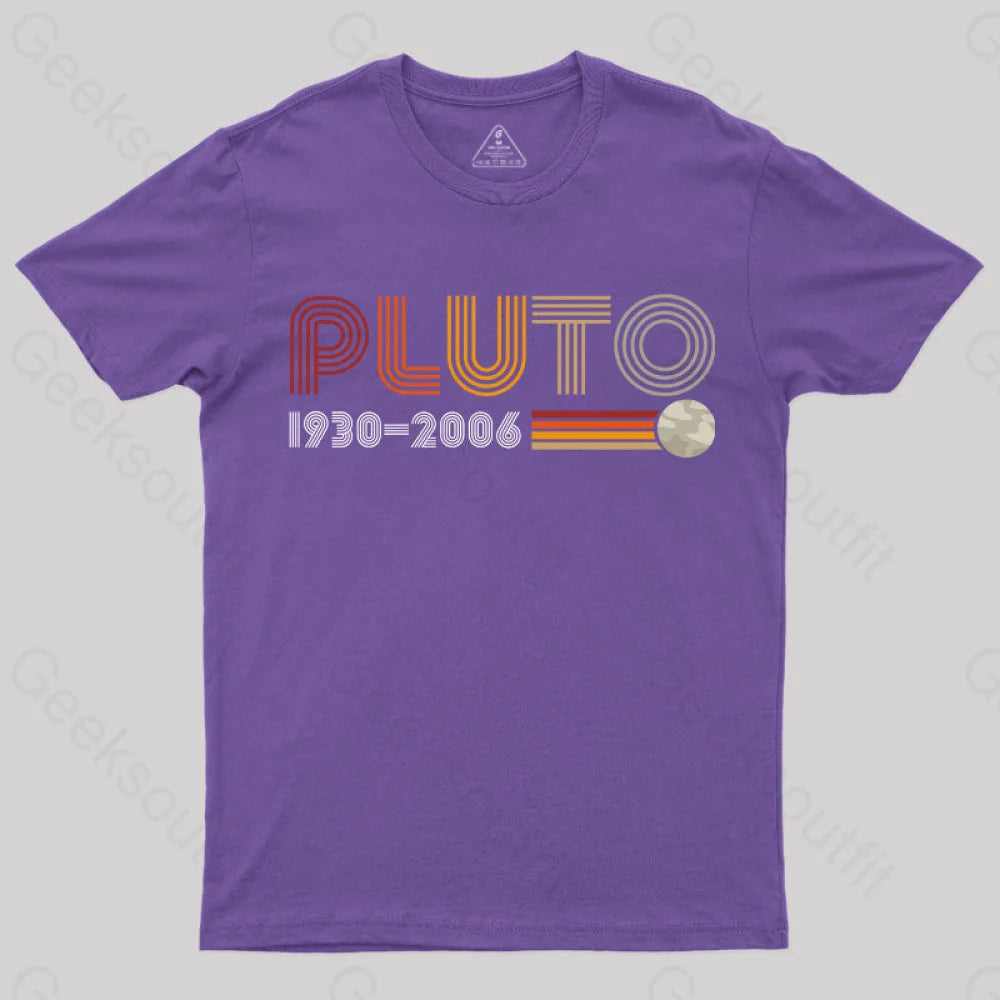 Pluto Nerd T-Shirt Purple / S