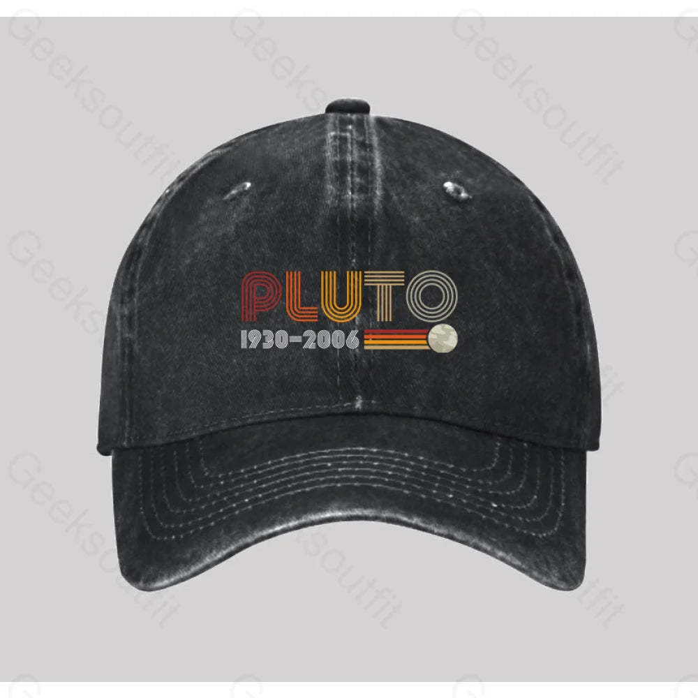 Pluto Washed Vintage Baseball Cap Black
