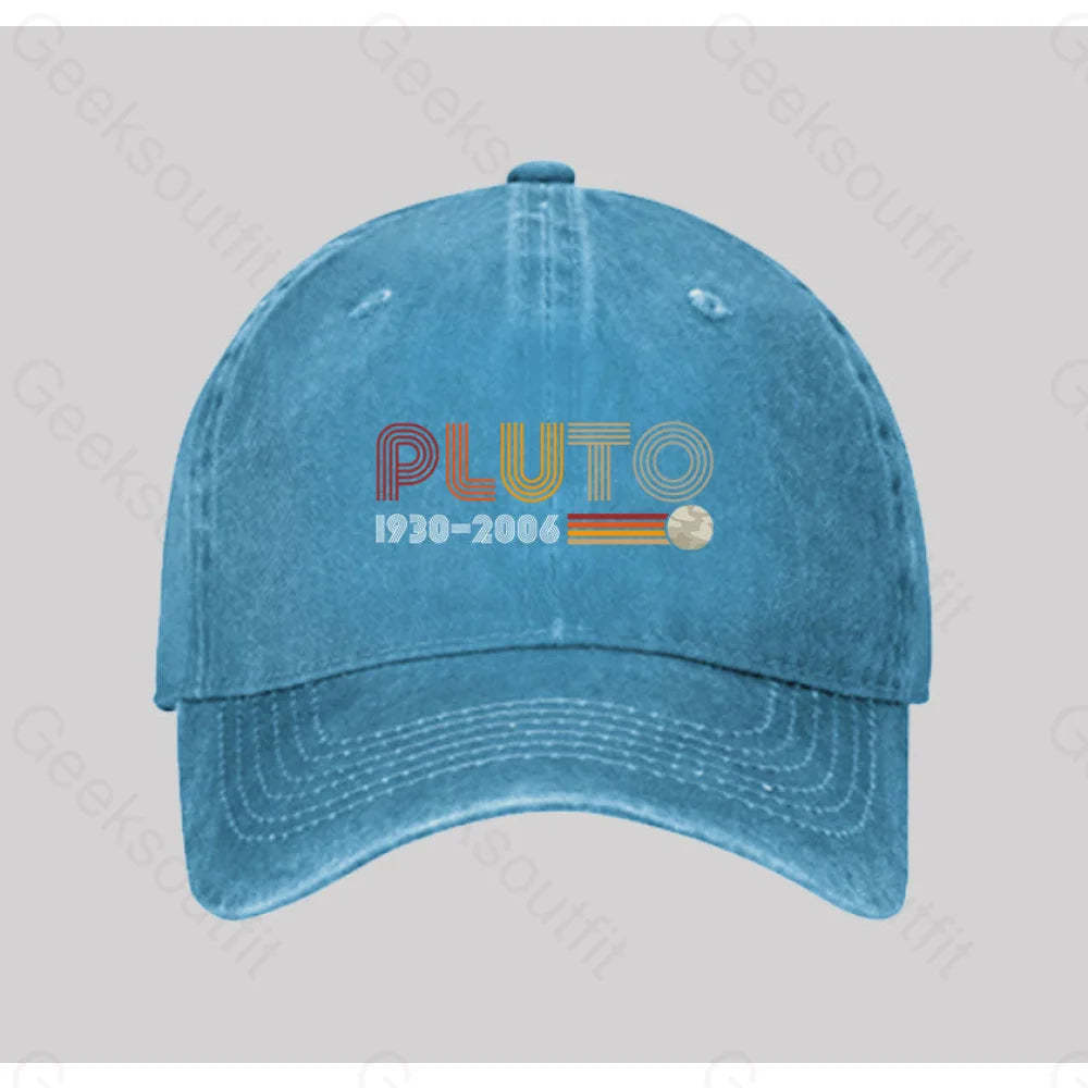Pluto Washed Vintage Baseball Cap Blue