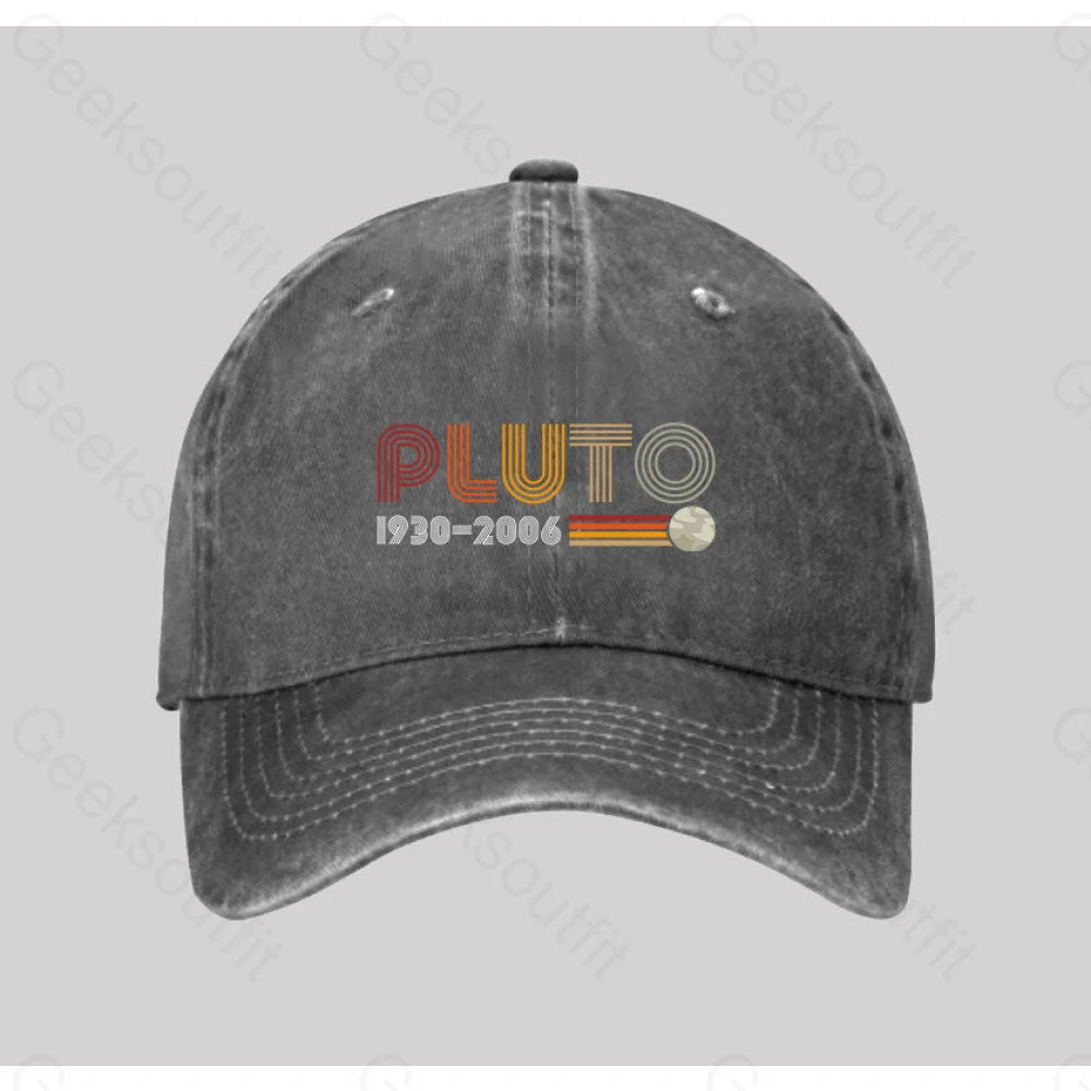 Pluto Washed Vintage Baseball Cap Grey