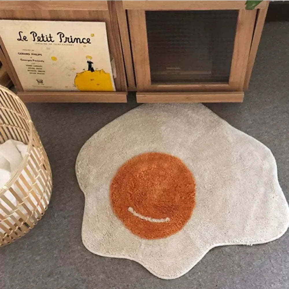 Poached Eggs Funny Imitation Wool Rug