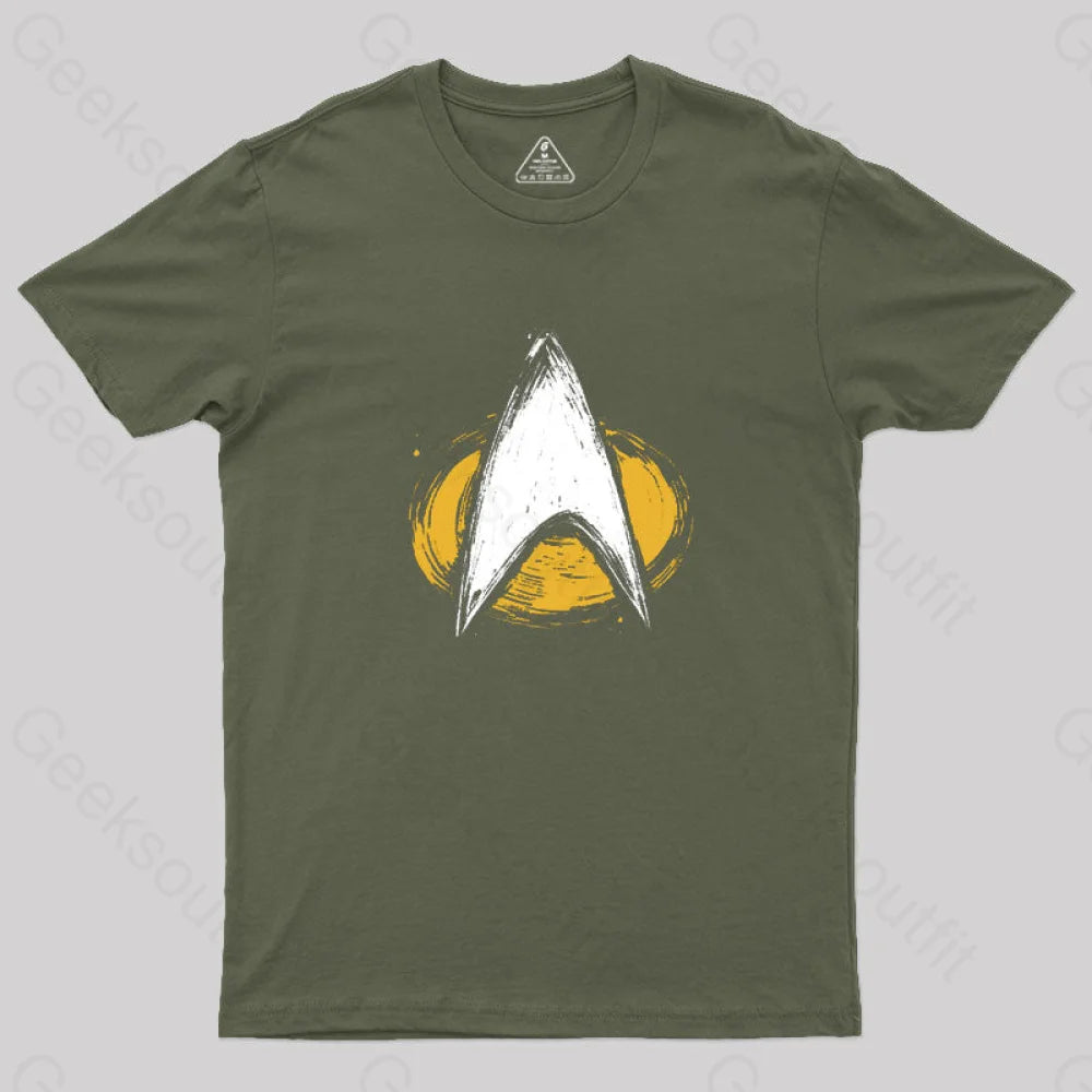 Pocket Trek Geek T-Shirt Army Green / S