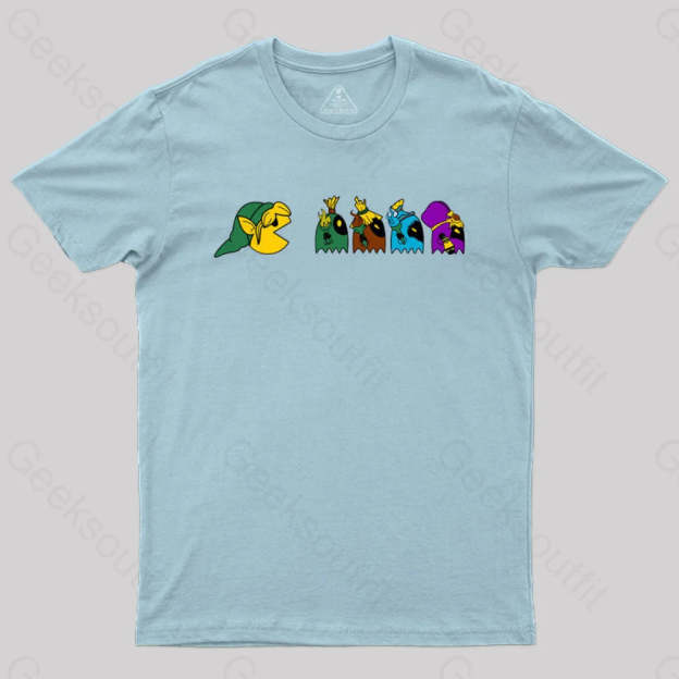 Poe In A Row T-Shirt Light Blue / S