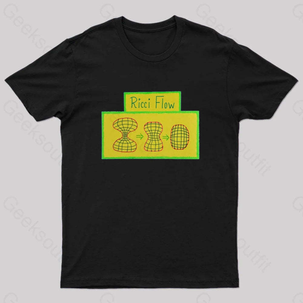 Poincare Conjecture And Ricci Flow T-Shirt Black / S