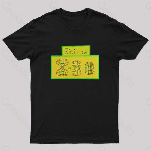 Poincare Conjecture And Ricci Flow T-Shirt Black / S