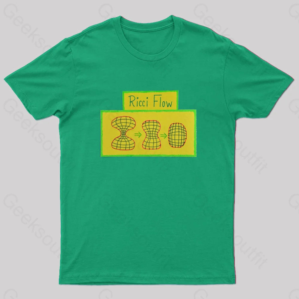 Poincare Conjecture And Ricci Flow T-Shirt Green / S