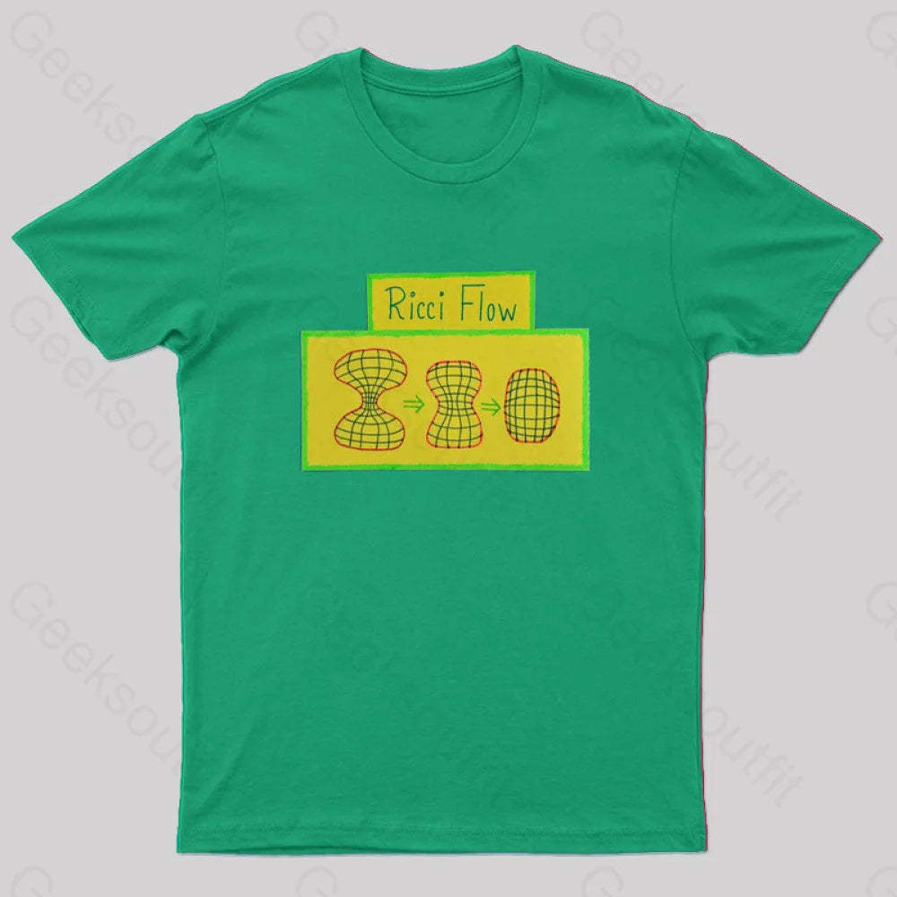 Poincare Conjecture And Ricci Flow T-Shirt Green / S