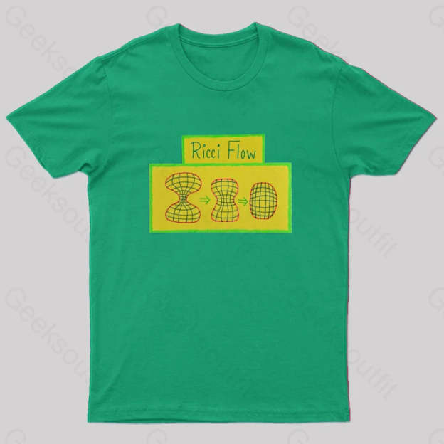 Poincare Conjecture And Ricci Flow T-Shirt Green / S