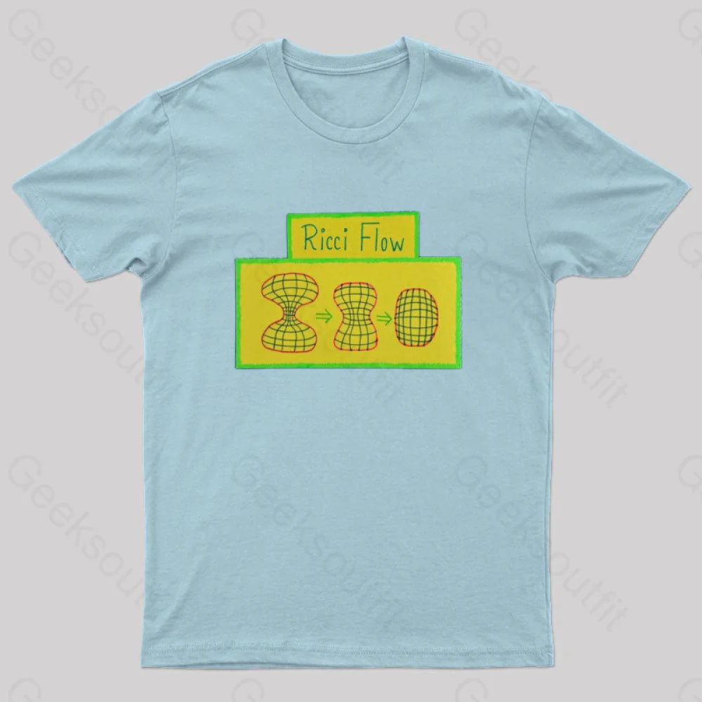 Poincare Conjecture And Ricci Flow T-Shirt Light Blue / S