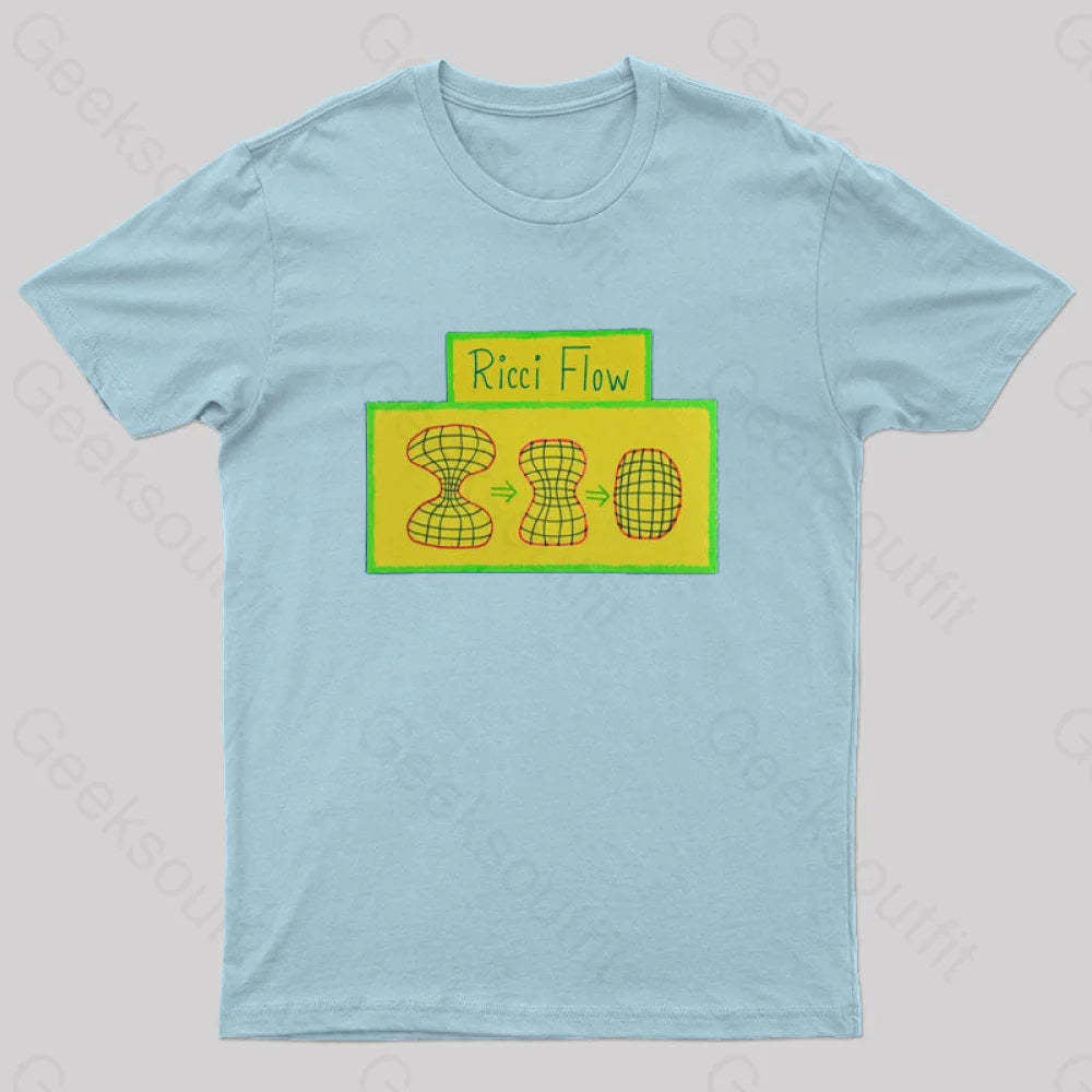 Poincare Conjecture And Ricci Flow T-Shirt Light Blue / S