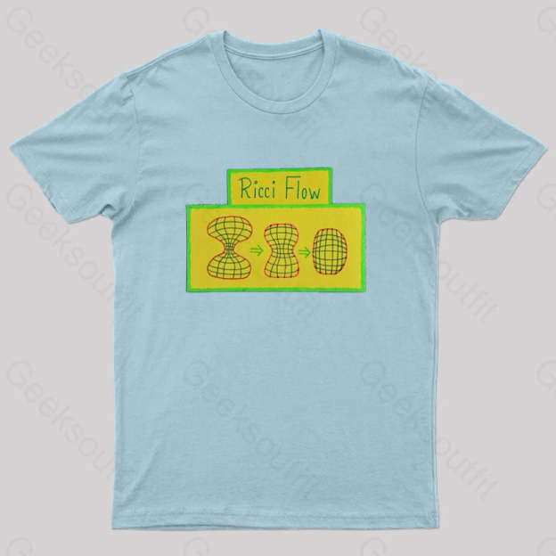 Poincare Conjecture And Ricci Flow T-Shirt Light Blue / S