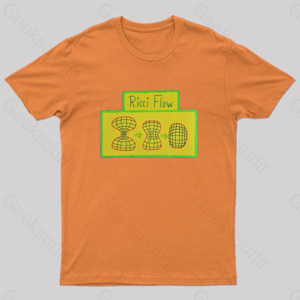Poincare Conjecture And Ricci Flow T-Shirt Orange / S