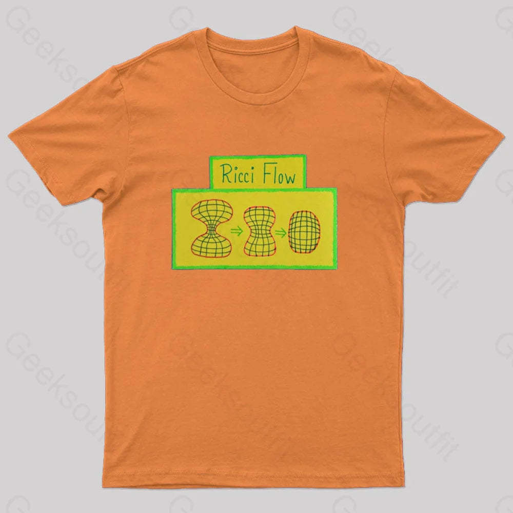 Poincare Conjecture And Ricci Flow T-Shirt Orange / S