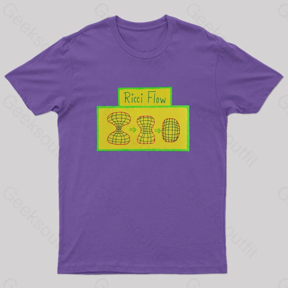 Poincare Conjecture And Ricci Flow T-Shirt Purple / S