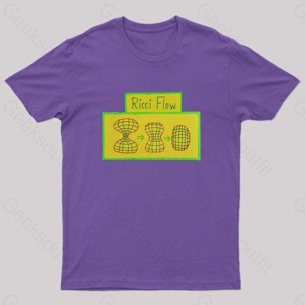 Poincare Conjecture And Ricci Flow T-Shirt Purple / S