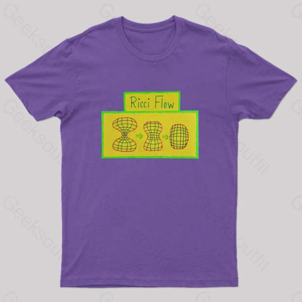 Poincare Conjecture And Ricci Flow T-Shirt Purple / S