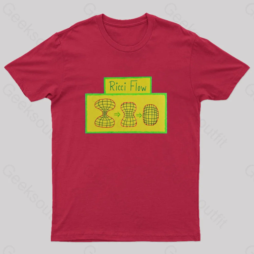 Poincare Conjecture And Ricci Flow T-Shirt Red / S