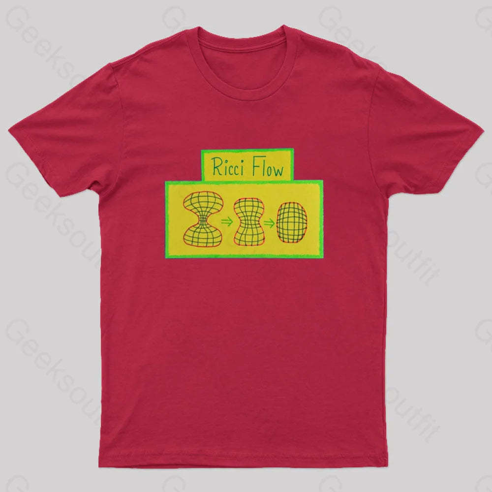 Poincare Conjecture And Ricci Flow T-Shirt Red / S