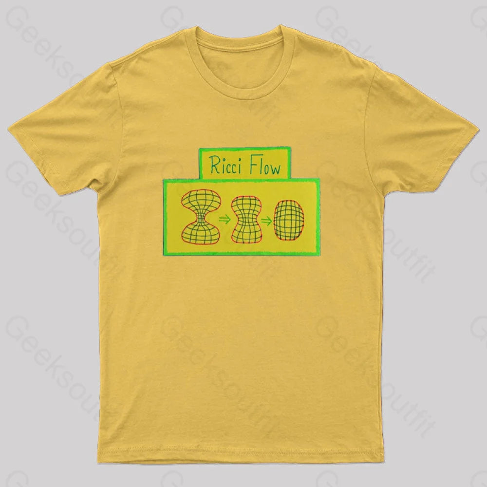 Poincare Conjecture And Ricci Flow T-Shirt Yellow / S