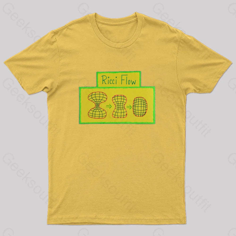 Poincare Conjecture And Ricci Flow T-Shirt Yellow / S