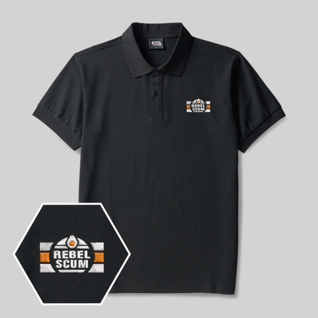 Rebel Scum Geek Embroidered Polo Shirt