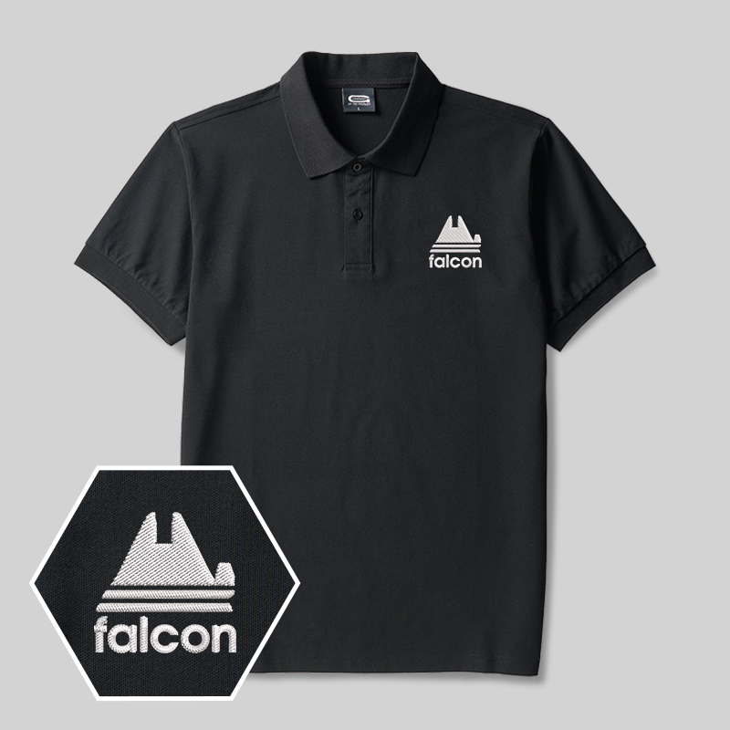 Falcon Geek Embroidered Polo Shirts