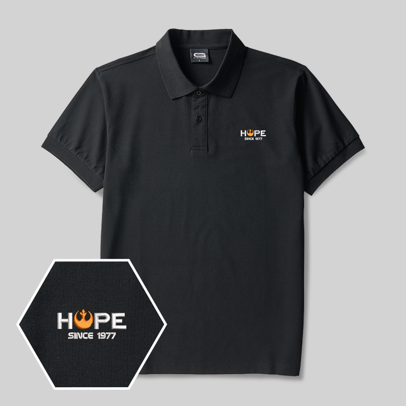 Hope Since 1997 Geek Embroidered Polo Shirts