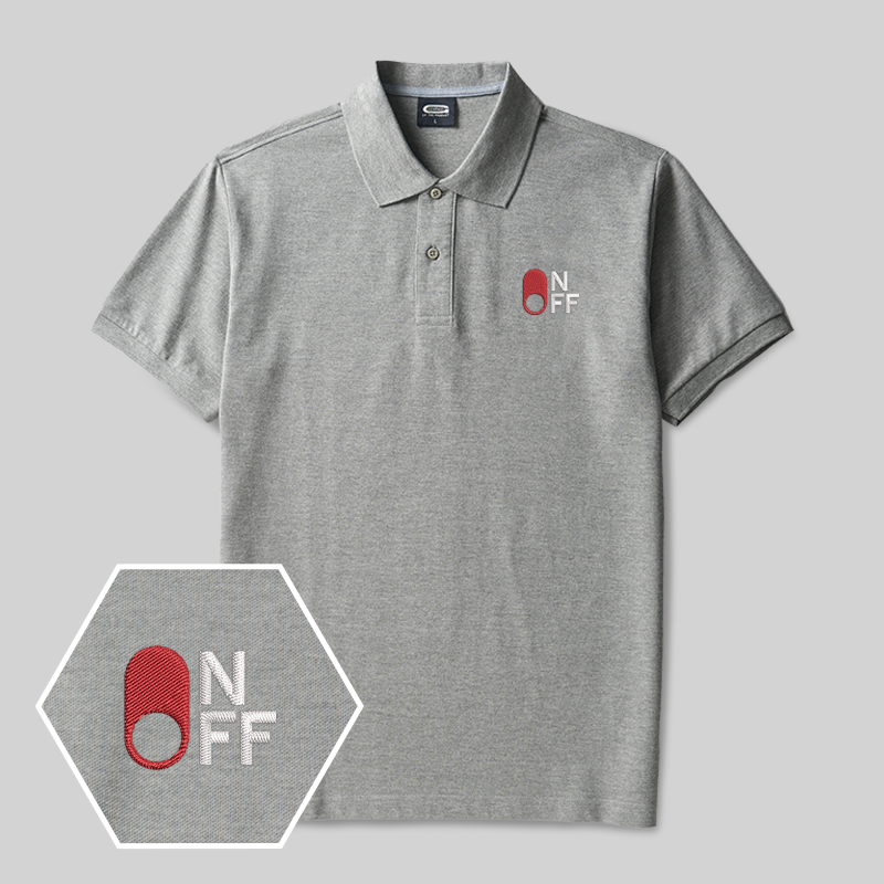 Switch Funny Geek Embroidered Polo Shirt