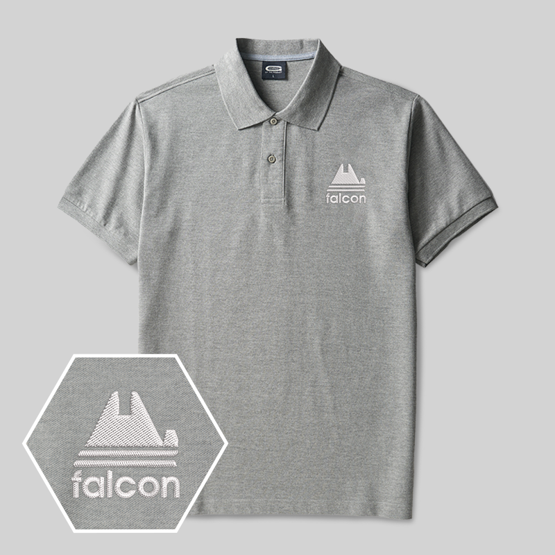 Falcon Geek Embroidered Polo Shirts