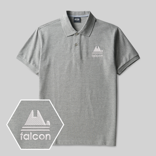 Falcon Geek Embroidered Polo Shirts