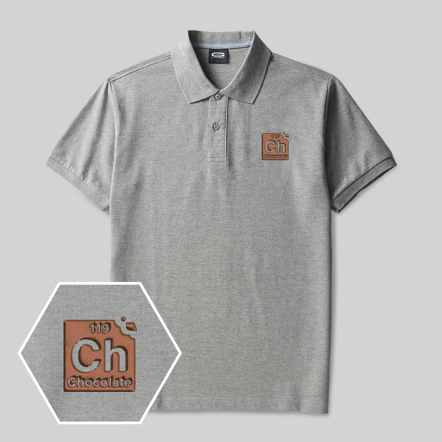 Chocolate Geek Embroidered Polo Shirts