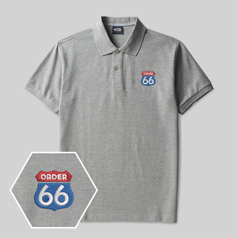 Order 66 Geek Embroidered Polo Shirts