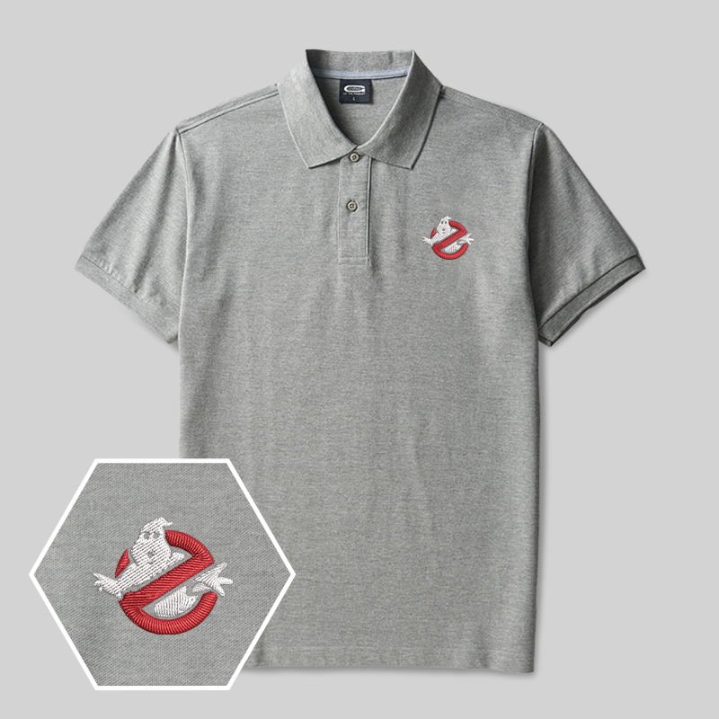 Ghost Geek Embroidered Polo Shirt