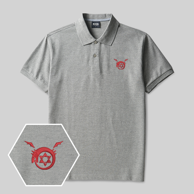 Fullmetal Alchemist Geek Embroidered Polo Shirts