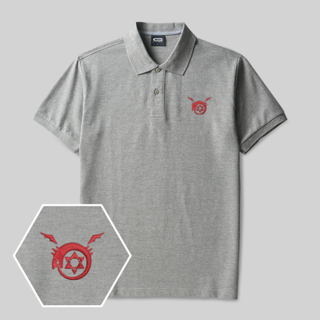 Fullmetal Alchemist Geek Embroidered Polo Shirts