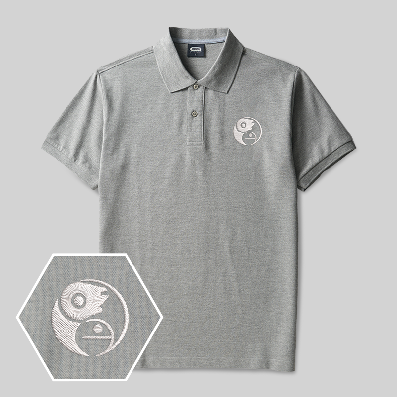 Galactic Harmony Emblem Geek Embroidered Polo Shirt