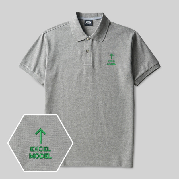 Excel Model Geek Embroidered Polo Shirts