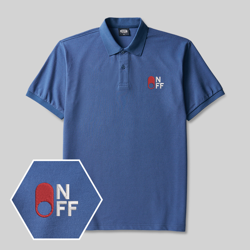 Switch Funny Geek Embroidered Polo Shirt