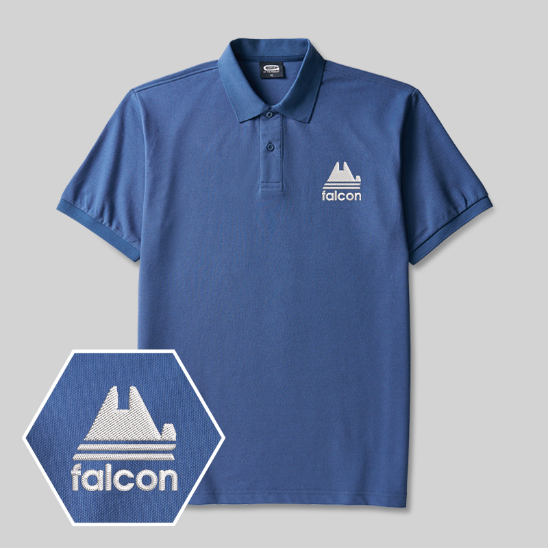 Falcon Geek Embroidered Polo Shirts