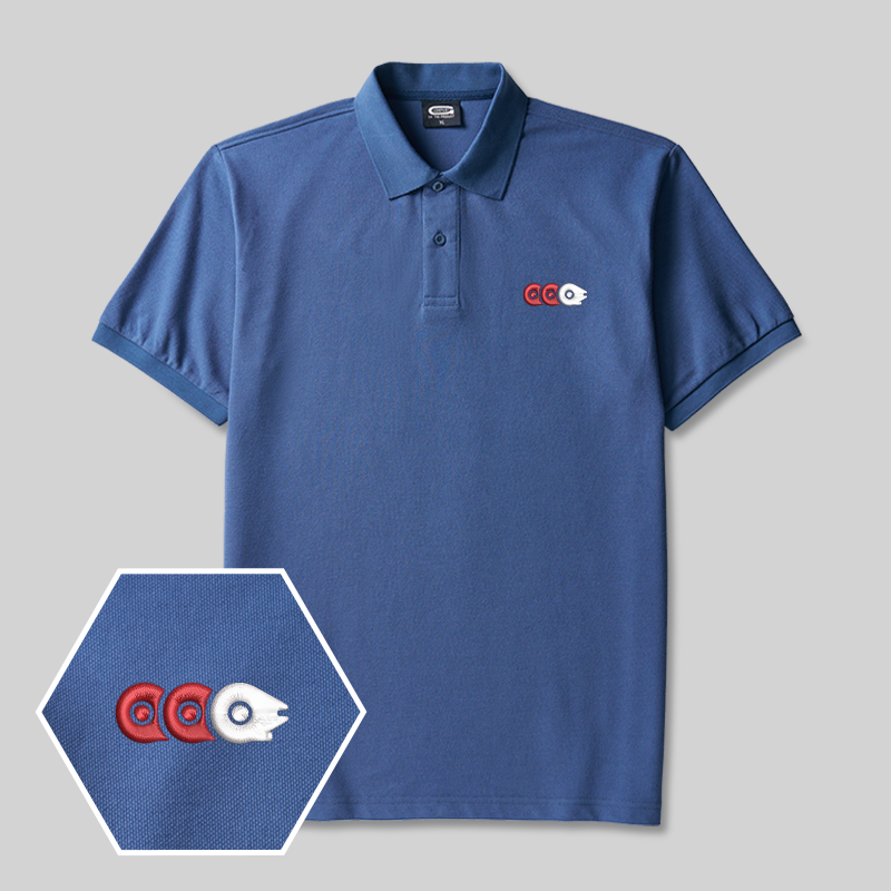 Millennium Falcon Geek Embroidered Polo Shirts
