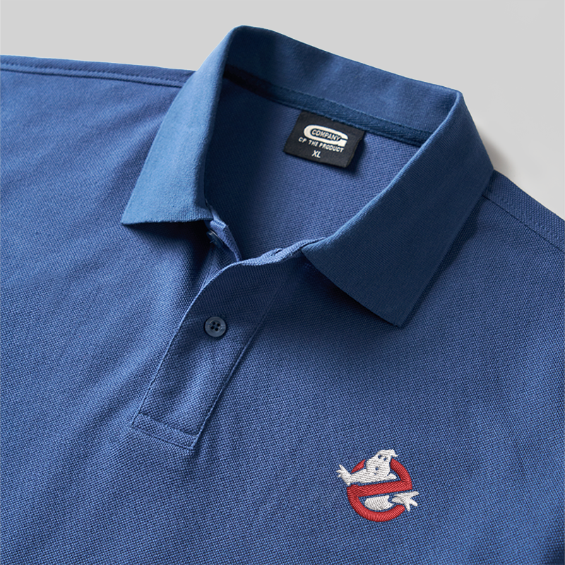 Ghost Geek Embroidered Polo Shirt